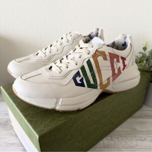 New Gucci Apollo Rhyton women leather sneakers size 41.5, US 11.5
